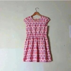 Pink Geometric Kids Dress